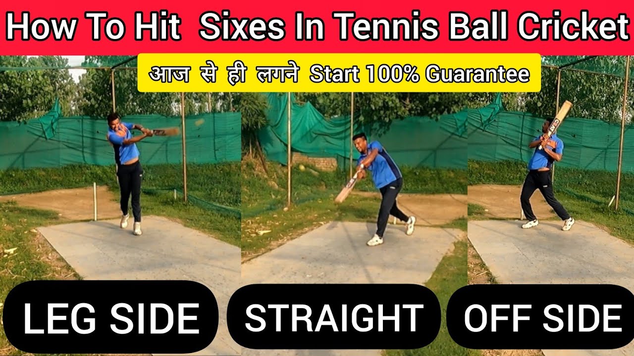 Tennis Ball से Ground के चारो तरफ छक्के कैसे मरे 🤔| How To Hit Sixes With Tennis Cricket With Vishal