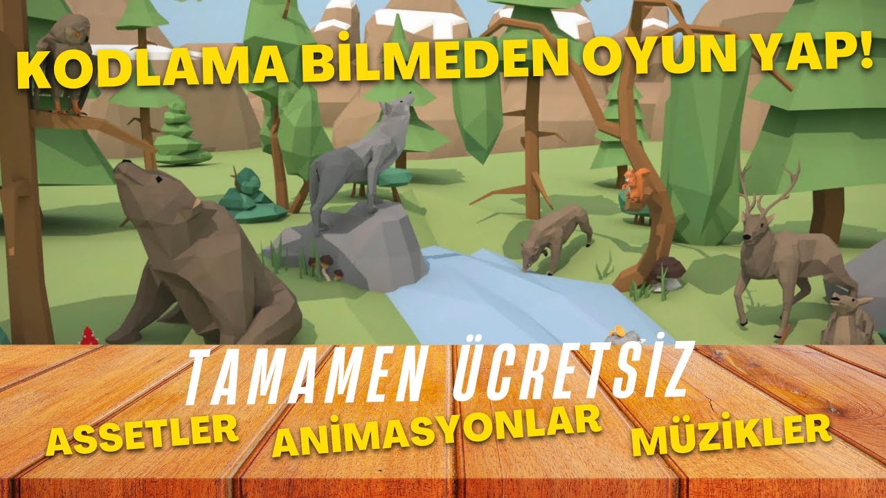 Kod Yazmadan Oyun Nasıl Yapılır? | Yapay Zekâ, Ücretsiz Asset ve Müzikler