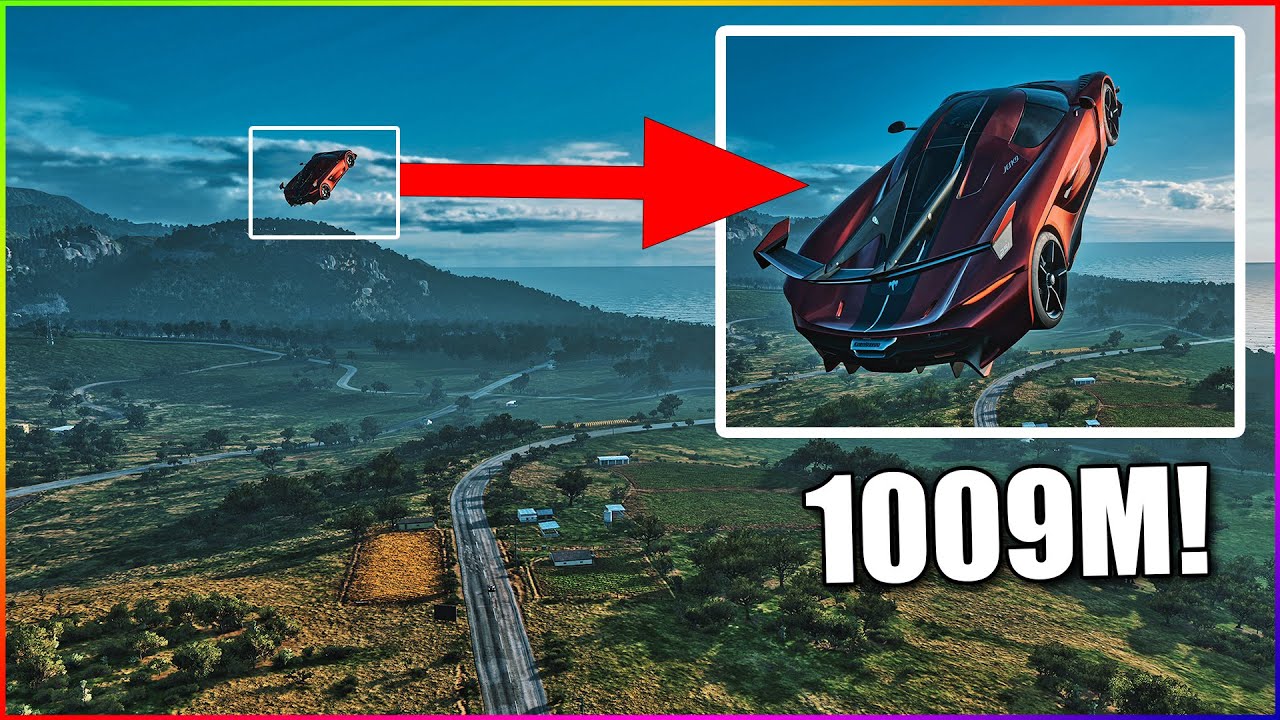 Forza Horizon 5 - PONAD 1000M skoku na dw&oacute;ch skoczniach! *bez glitcha*
