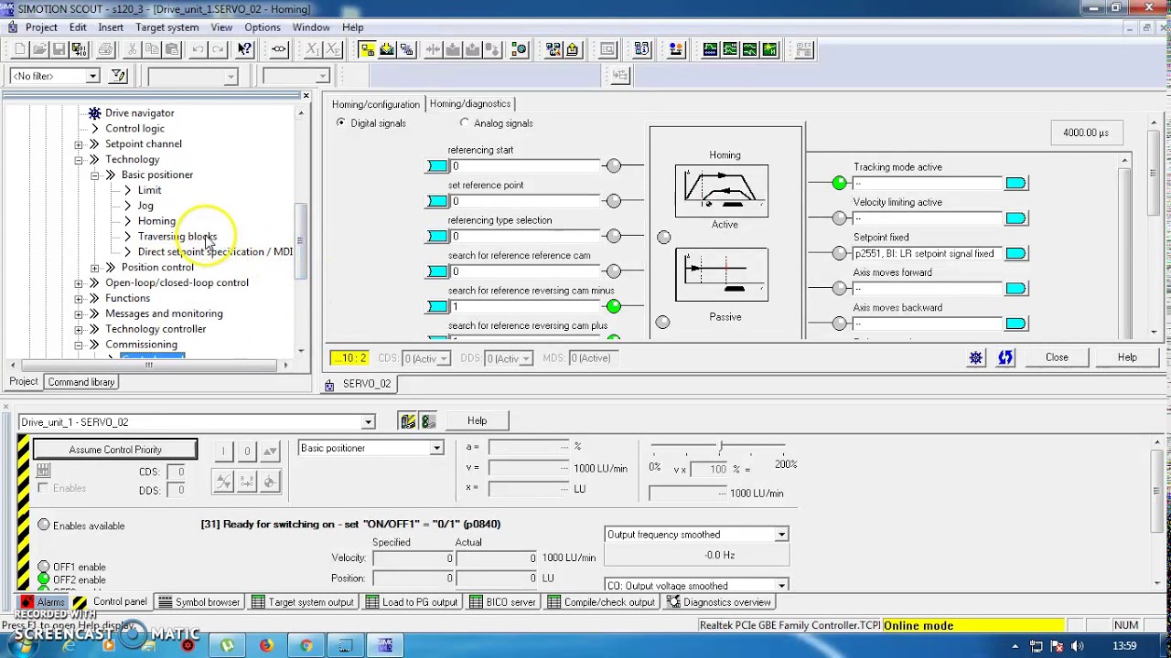 Configuring and Programming Sinamics S120 using Control unit CU320_PN