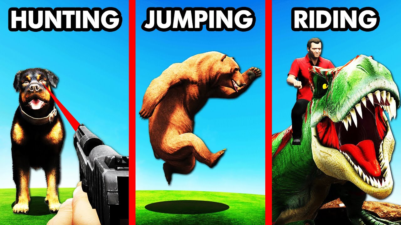 BEST OF ANIMALS In GTA 5 (Movie)
