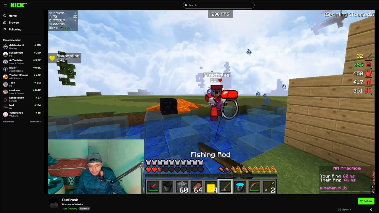 bullying a streamer live in minecraft
