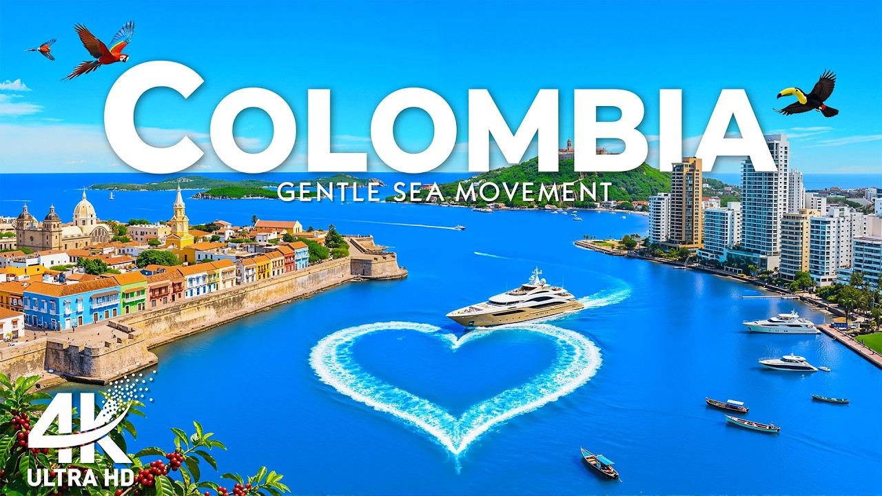 Colombia 4K Drone Footage | Cartagena Coast, Rosario Islands & Caribbean Beaches With Deep House