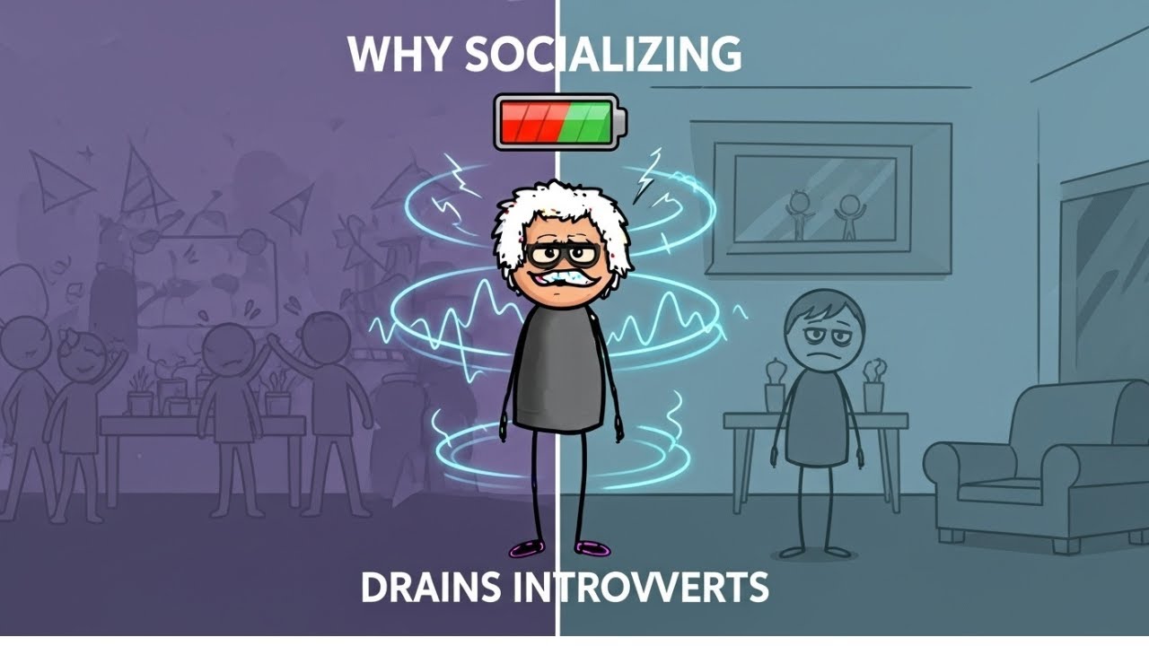 Psychology of introverts :Why Introverts Feel Drained After Socializing (Psychology Explained)