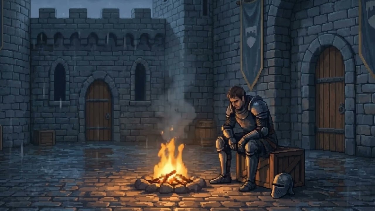 “A Safe Place to Rest | Medieval Campfire Pixel Ambience”