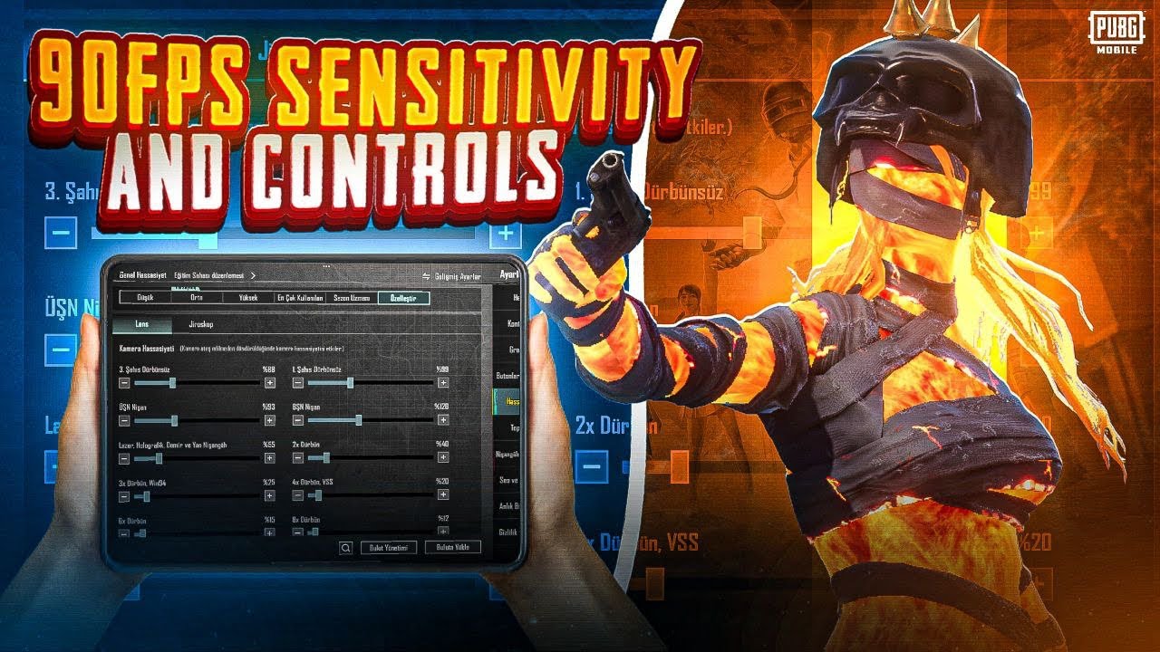 90FPS🇹🇷 HANDCAM + SENSITIVITY & CONTROL |قتال عنيف بكاميرا يدوية + حساسية وتحكم