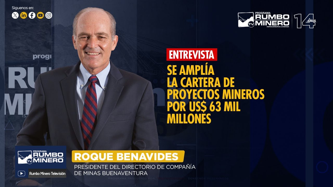 Se amplía la cartera de proyectos mineros por US$ 63 mil millones