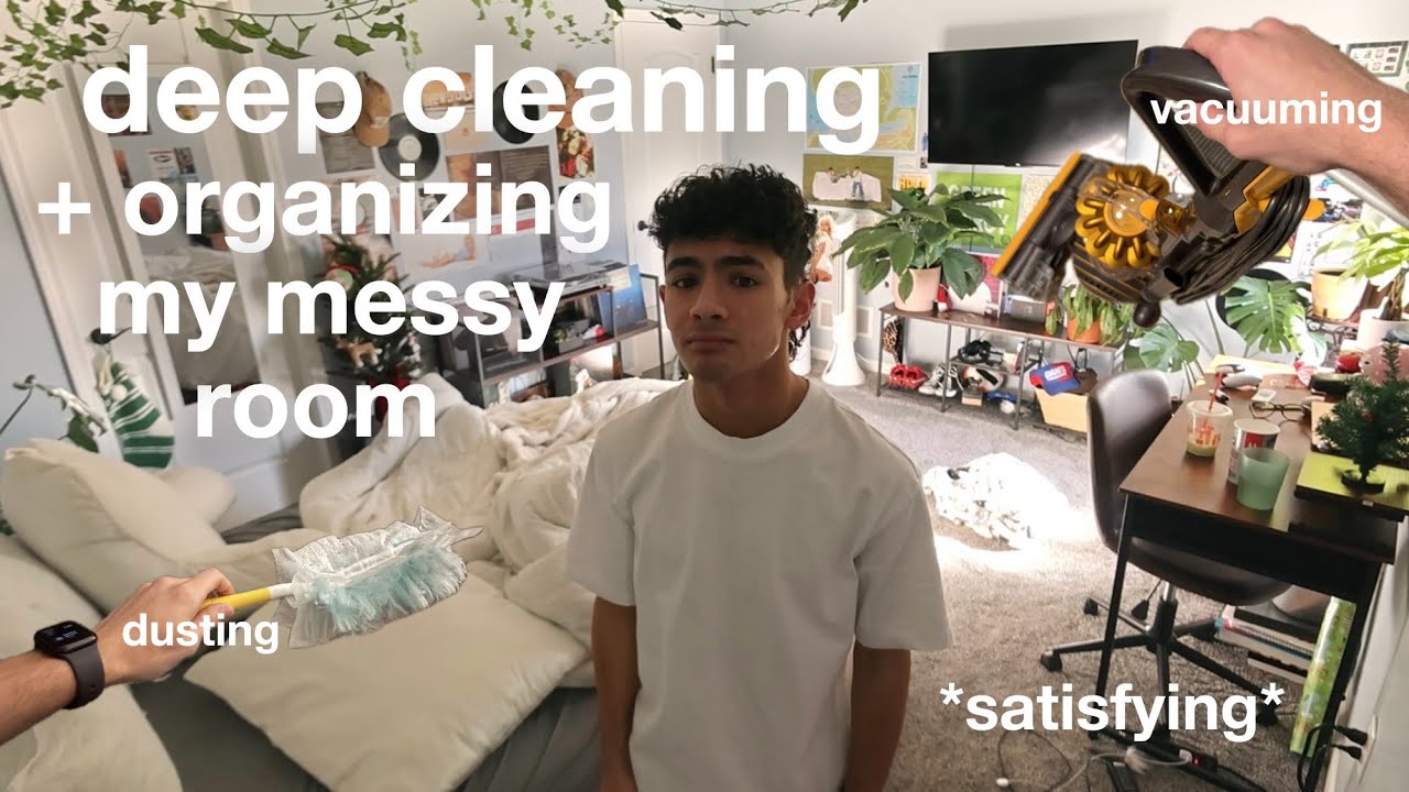 deep cleaning and organizing my room *satisfying* vlogmas 21