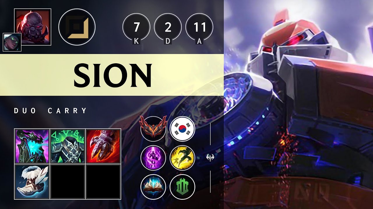 Sion Carry vs Ashe: Dominating - KR Grandmaster Patch 14.24