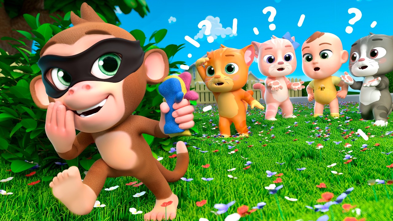 Naughty Monkey and 3 Little Kittens - Baby songs - Nursery Rhymes & Kids Songs