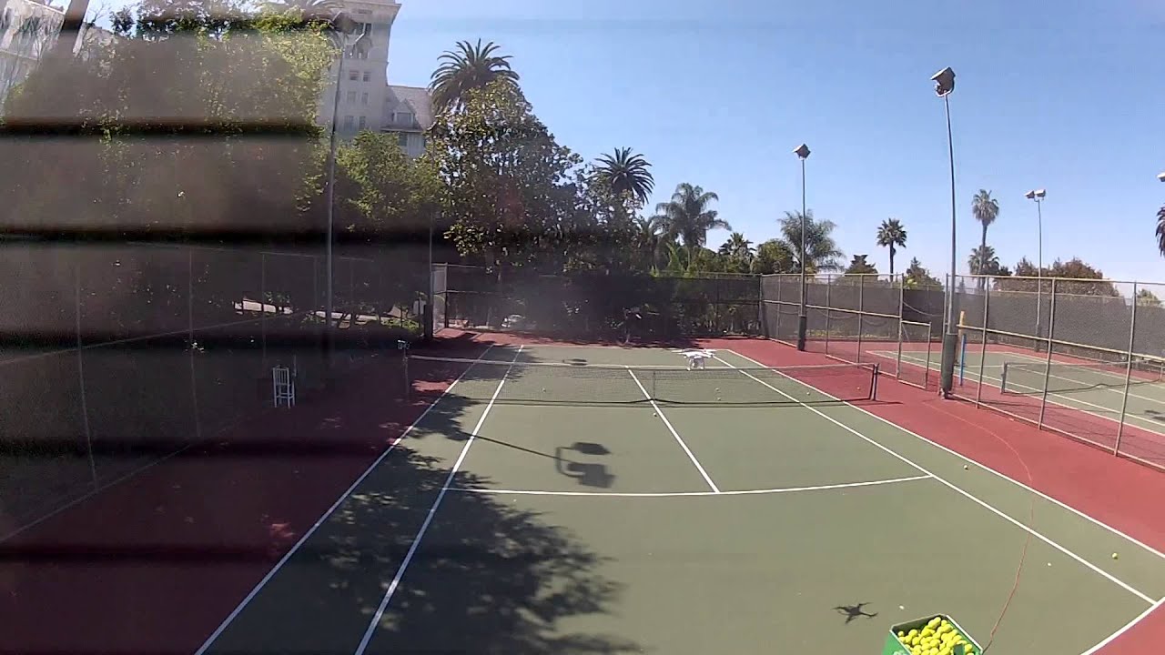 Double Phantoming the Claremont courts, tennis ball cannon, 05.06.2014.