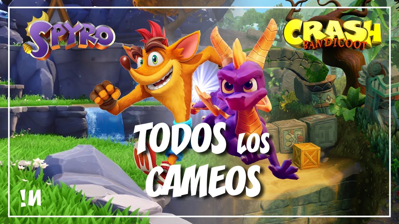 TODOS los CAMEOS entre Crash y Spyro 🥭💎