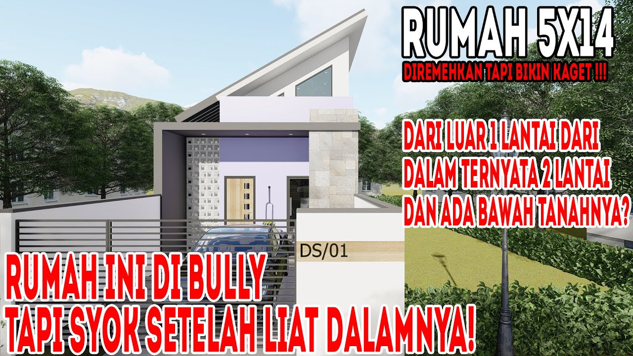 Kaget?desain rumah ini dari luar tampak 1 lantai ternyata di dalam ada 2 lantai dan ada bawah tanah?