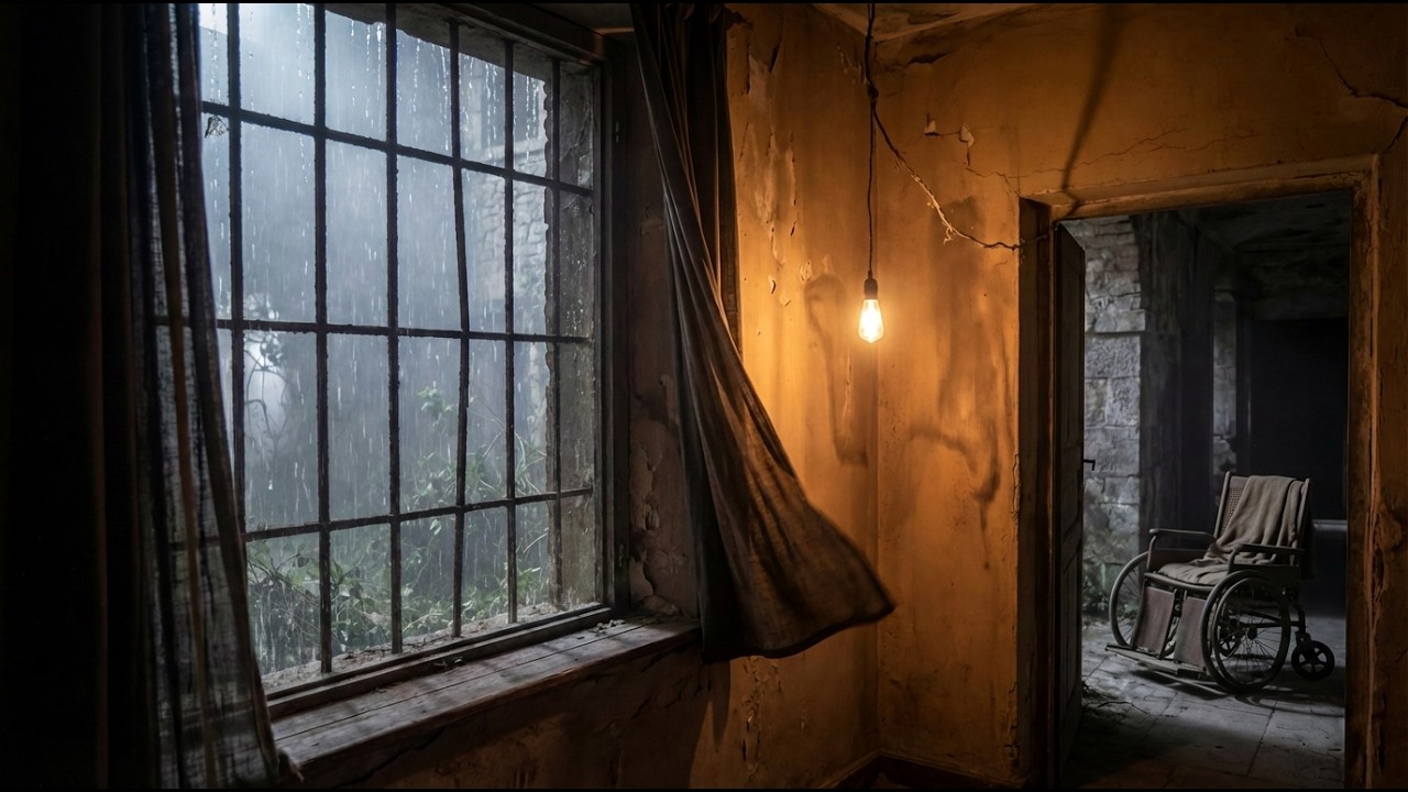Haunted Rainy Room 🌧️🕯️ Flickering Light & Storm Sounds | Dark Ambient 4K (2 Hours)
