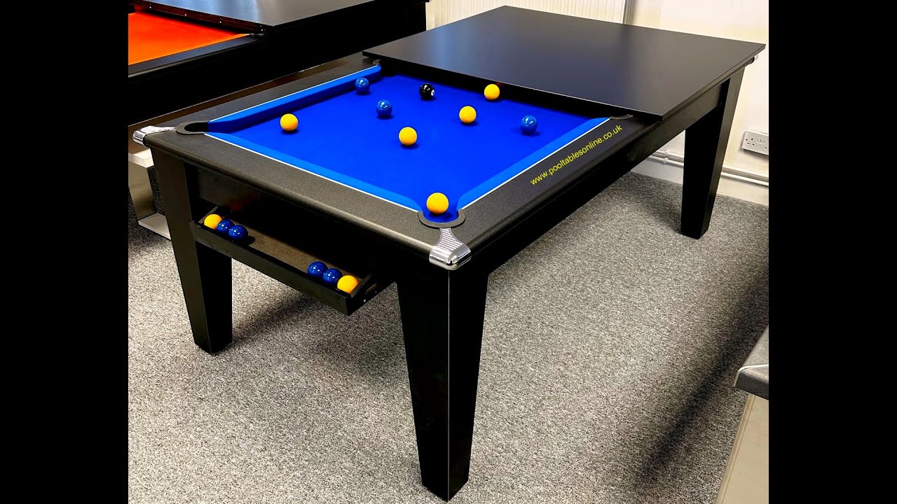 Classic Pool Dining Table - UK Dual Purpose Slate Bed Pool Diner.