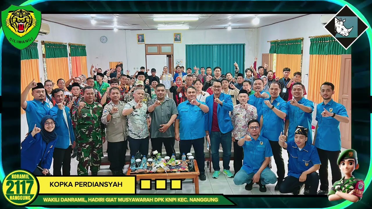 WAKILI DANRAMIL, KOPKA PERDIANSYAH HADIRI GIAT MUSYAWARAH DPK KNPI KEC. NANGGUNG
