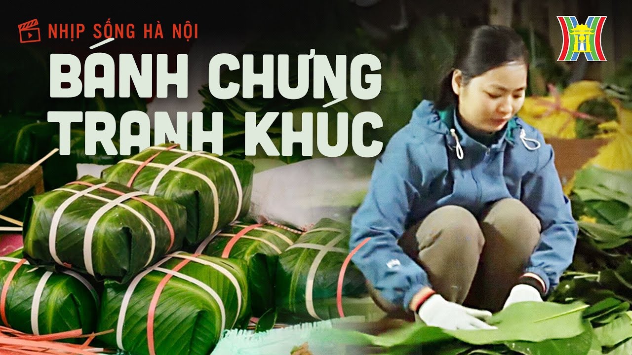 Làng bánh chưng Tranh Khúc vào vụ Tết | Nhịp sống Hà Nội