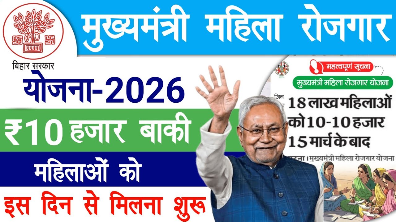 Mukhymantri Mahila Rojgar Yojana की 10 हजार की राशि बाकी महिलाओं को इस दिन से मिलना शुरू | Raj helps