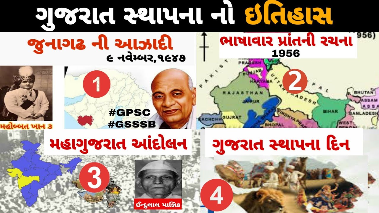 ગુજરાત સ્થાપના નો ઇતિહાસ ॥ Gujarat Sthapana no itihas ॥ History Of Gujarat Establishment