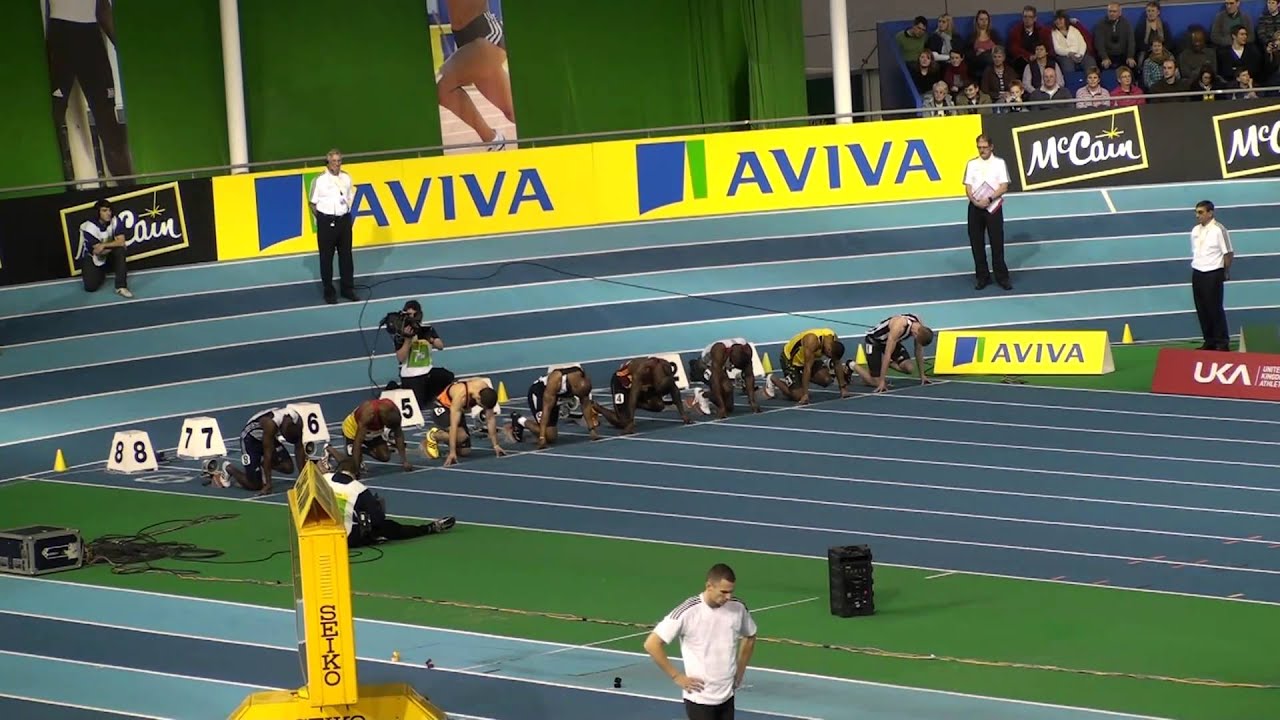 dwain chambers, harry aikines. uk indoor championships 2010 60m final