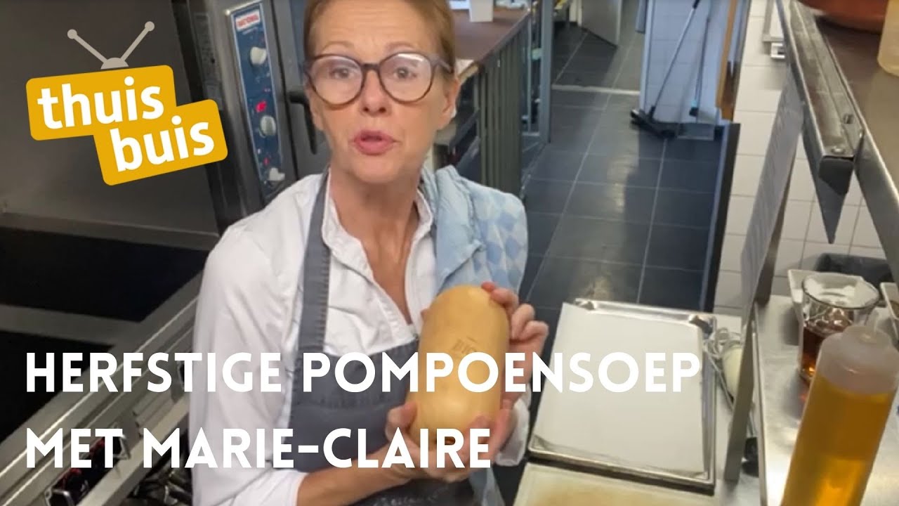 ThuisKoken | Herfstige pompoensoep maken met Marie-Claire