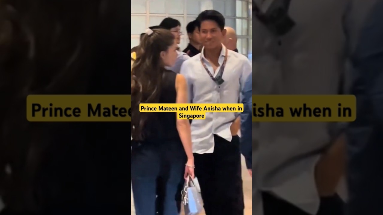 Prince Mateen and Wife Anisha when in Singapore Throwback