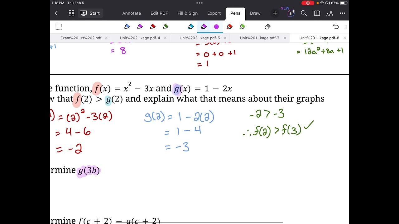 MCR3U - Unit 1, Lesson 2 - Function Notation