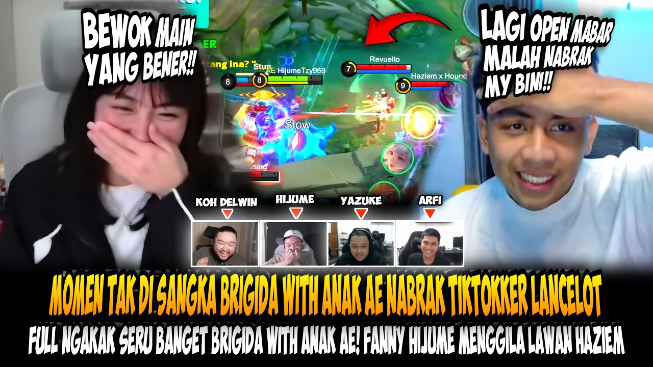 MOMEN LUCU BRIGIDA MABAR WITH ANAK AE MALAH NABRAK TIKTOKKER LANCELOT‼️SERU PARAH HIJUME MENGGILA!?
