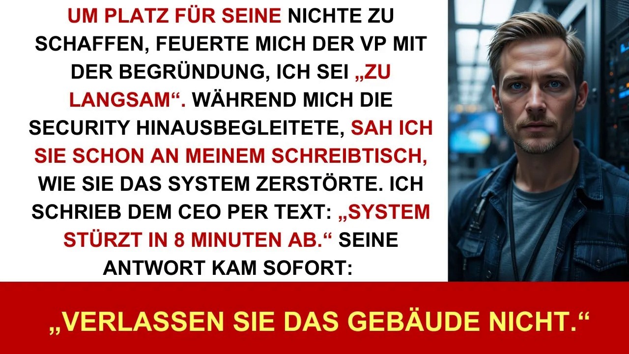 Wegen „zu langsamer“ Arbeit gefeuert, sah ich zu, wie die Nichte des Vizepräsidenten alles zerst