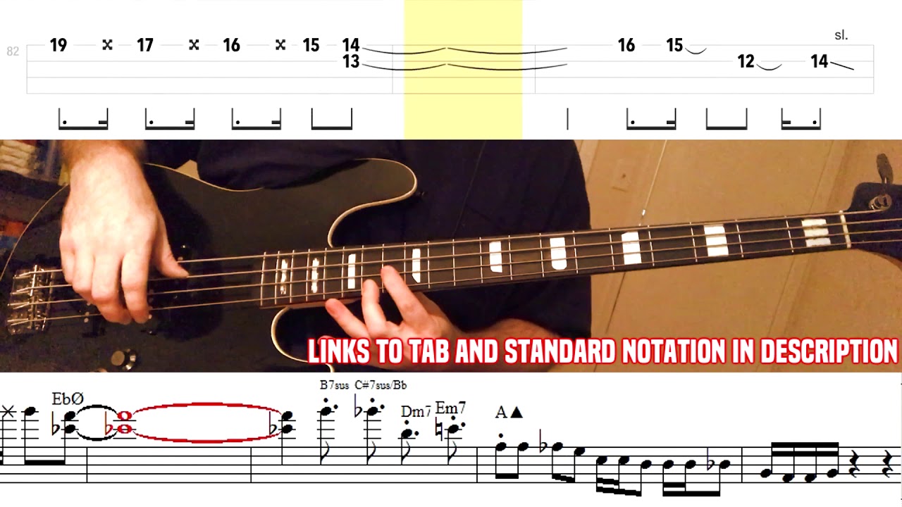 Herbie Hancock - Actual Proof (Bass Line w/tabs and standard notation)