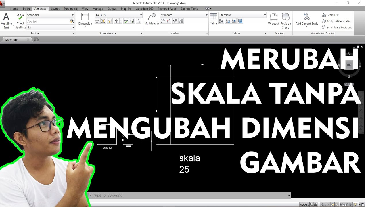 AutoCad - Merubah Skala Tanpa Mengubah Dimensi Gambar