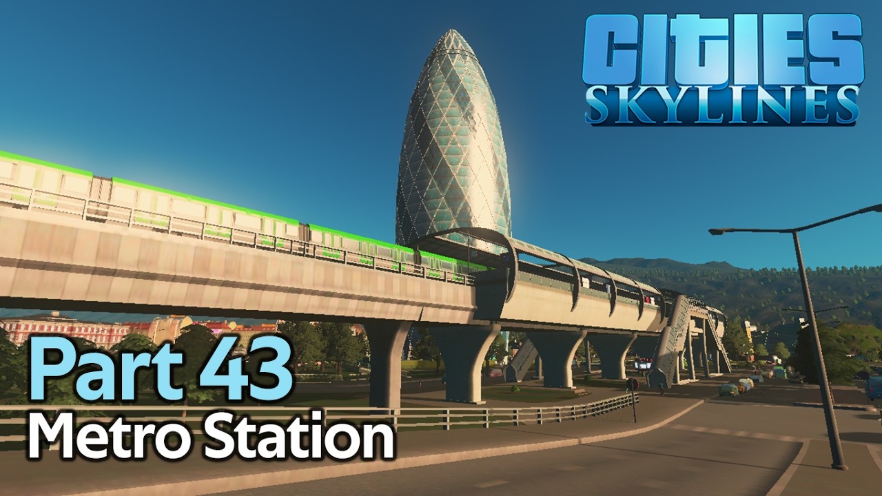 Membangun Metro Station Paling Ujung - Cities Skylines Gameplay Indonesia Part 43