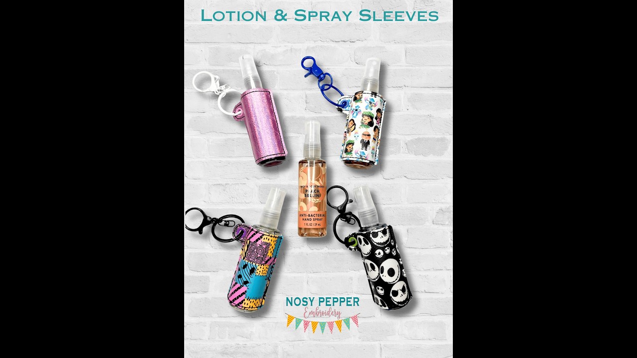 Lotion and spray sanitizer case tutorial