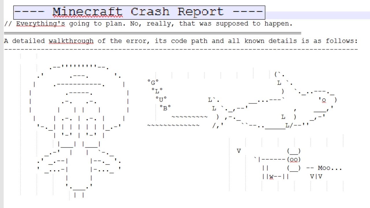 Messing up Minecraft's Crash Reports