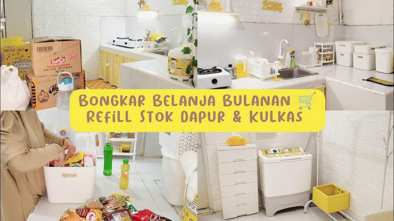 Bongkar Belanja Bulanan 🛒 Refill Stok Dapur & Kulkas Kembali Penuh ❄️ Bersih-Bersih Dapur ✨