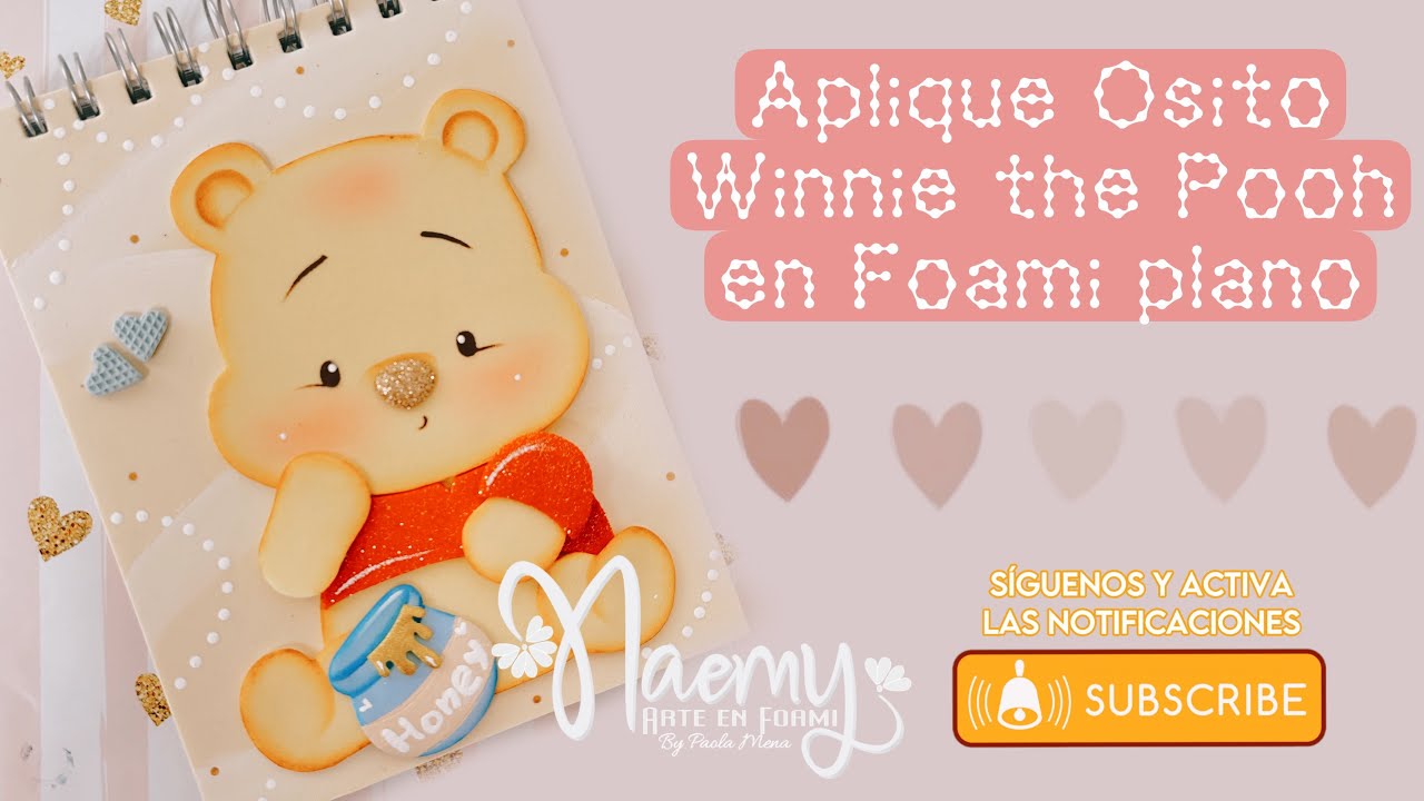 Aplique básico Winnie Pooh /foami/fomix/oso/osito/goma eva/fomi/winniepooh