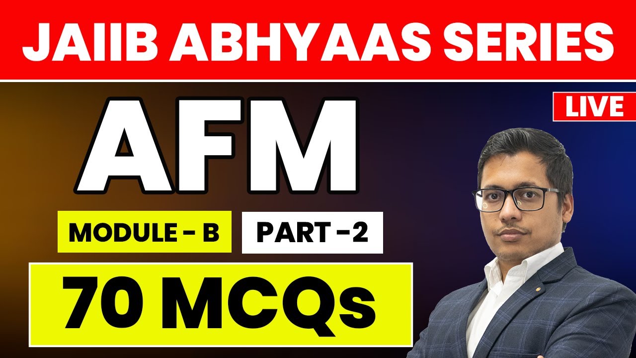 JAIIB Exam 2023 Accounting & Financial Management for Bankers Most Important MCQs | AFM Revision