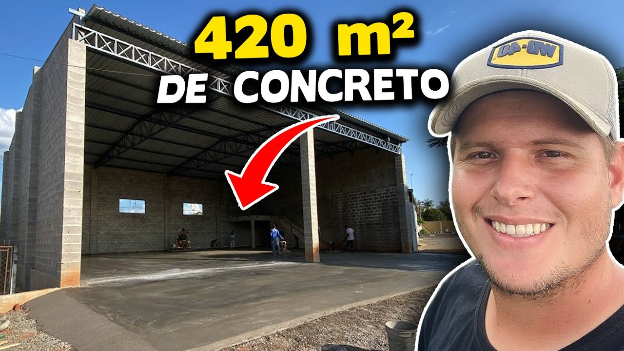 O PISO DO BARRACÃO FICOU PRONTO! | FORAM 7 CAMINHÕES DE CONCRETO USINADO!