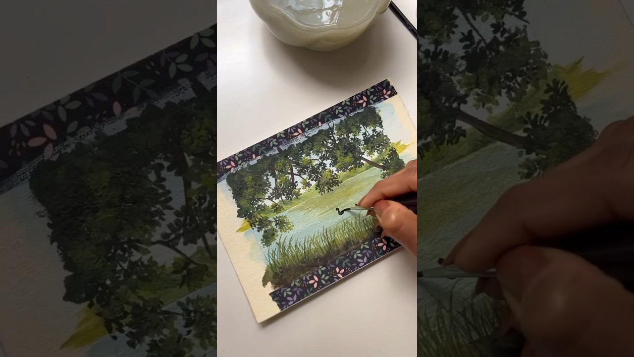 #artwork #artist #artistpainting #artvideo  #gouache #cottagecore #paintingprocess #artwork #artist