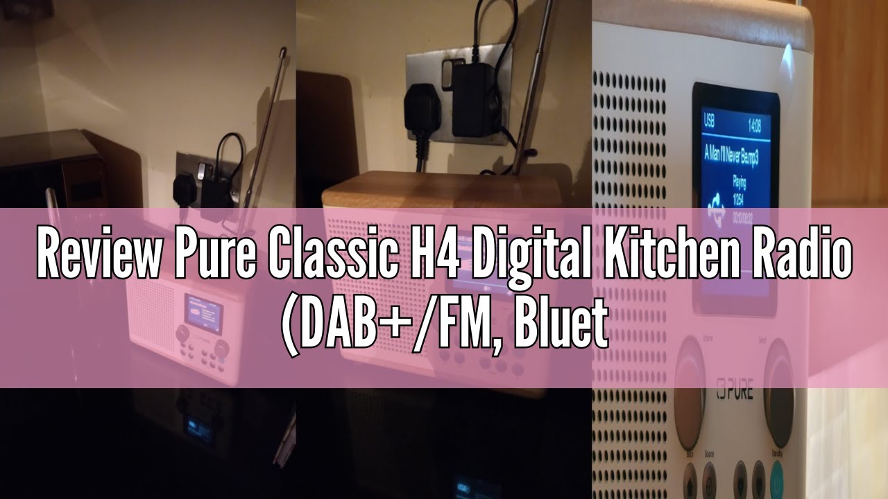 Review Pure Classic H4 Digital Kitchen Radio (DAB+/FM, Bluetooth, USB, AUX, Kitchen Timer, Alarm), C