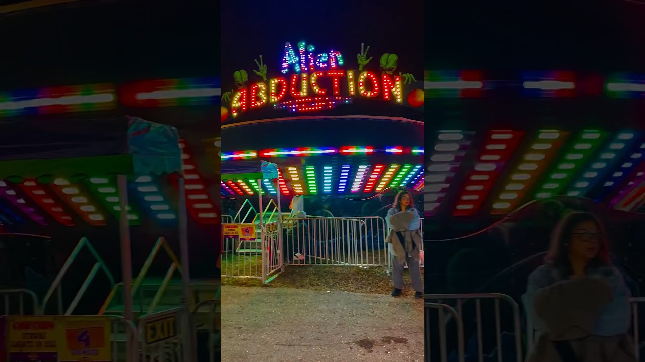 GRAVITRON! . . Wonder how many have 🤮 on this thing?#fairrides #countyfair #rollercoaster #gravity