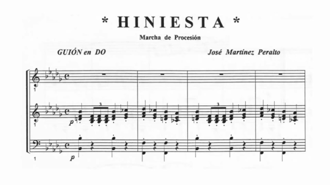 Hiniesta (José Martínez Peralto) - Partitura