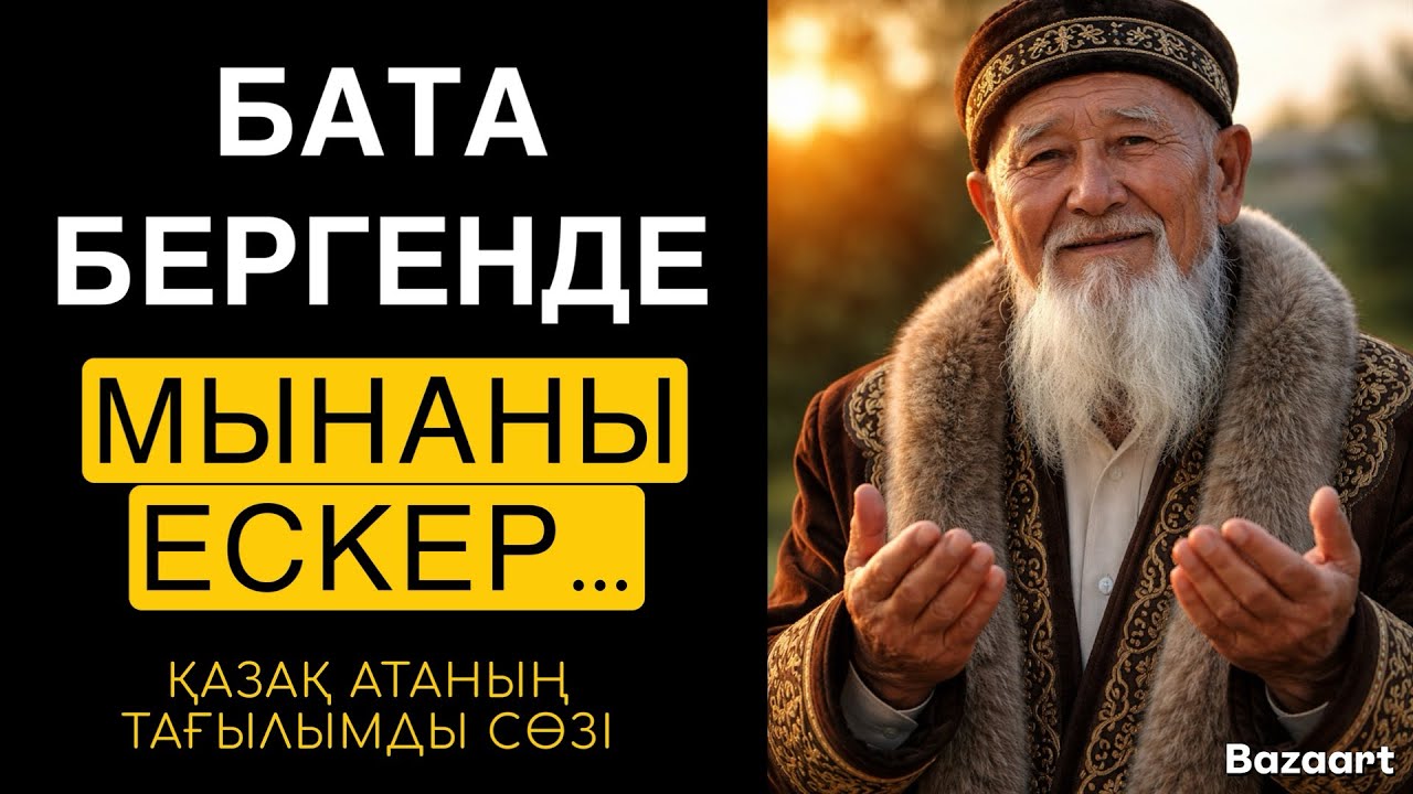 БАТА БЕРГЕНДЕ МЫНАНЫ ЕСКЕРУ КЕРЕК…/ НАҚЫЛ СӨЗДЕР / ДАНАЛЫҚ СӨЗДЕР/ 