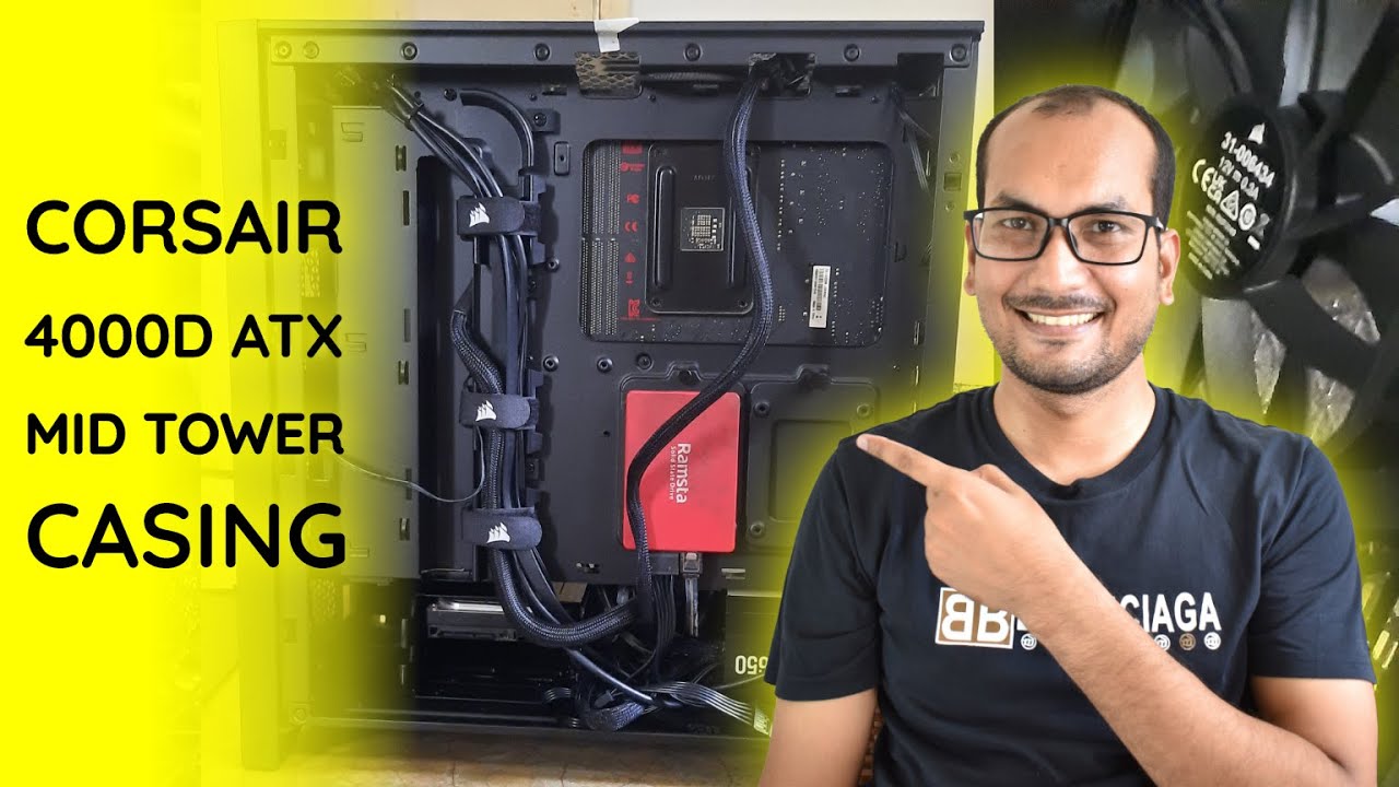 বিপদে পড়ে পিসি আপগ্রেড - Corsair 4000D Mid-Tower ATX (Tempered Glass Side Window) Desktop PC Case