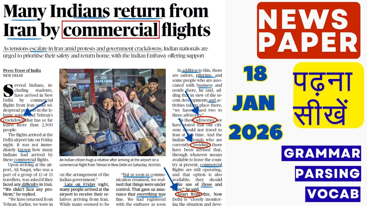 The Hindu English News Reading – 18 Jan 2026 | Best for SSC, Bank & UPSC Prep | Reading Practice