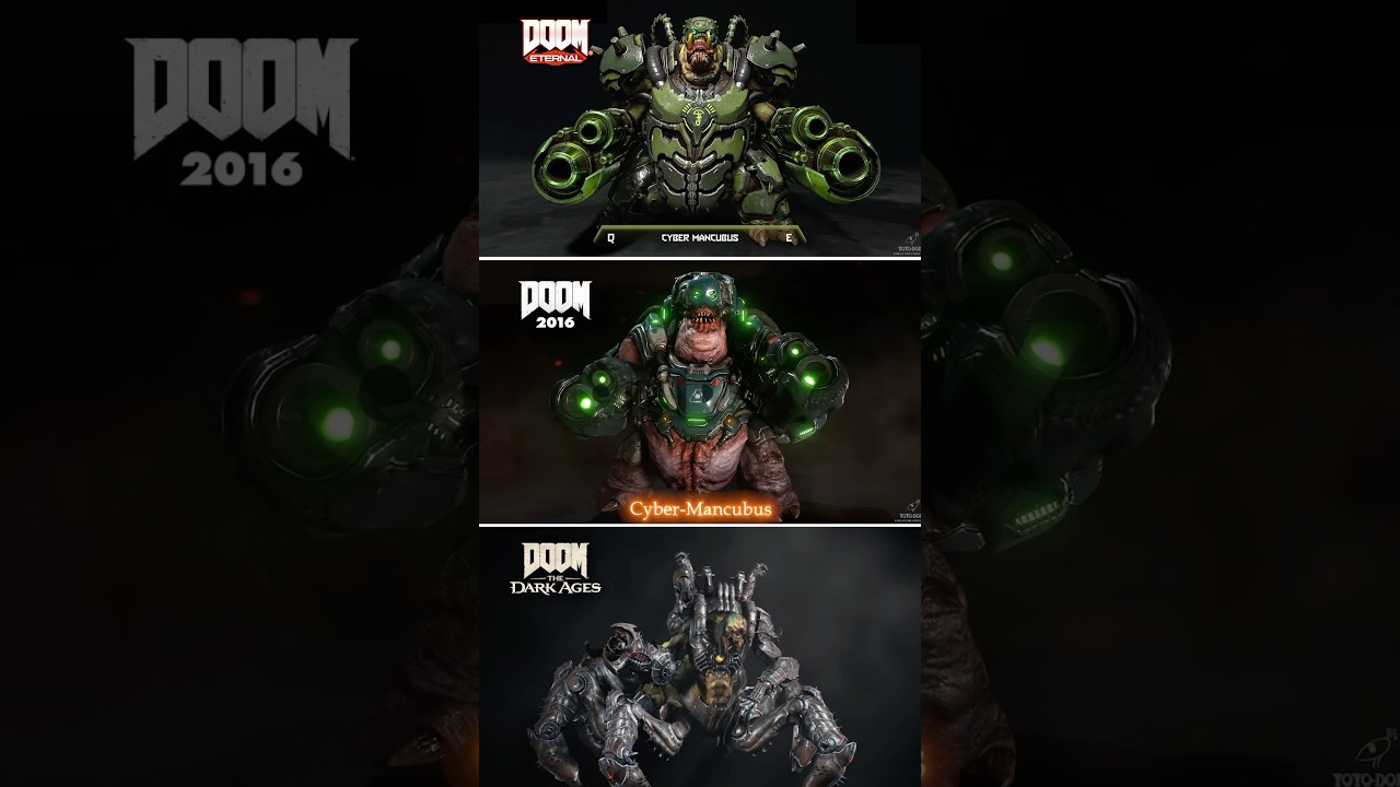 DOOM The Dark Ages, DOOM Eternal, and DOOM (2016) All Demons Compared