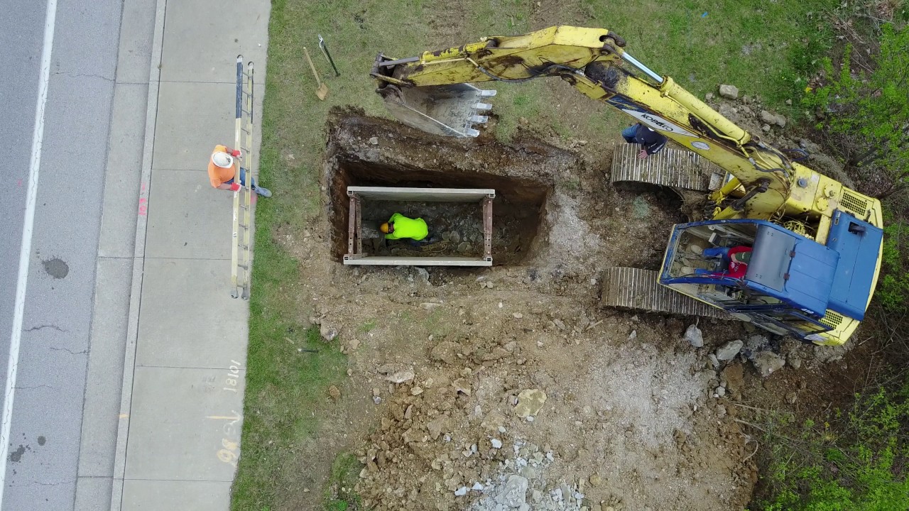 Boring sewer line under US highway 42 Union Kentucky