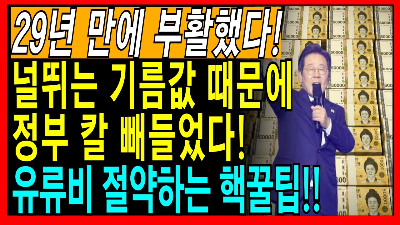 29년 만에 부활한 기름갑 최고 가격제! 기름값 아끼는 방법 다나왔다!
