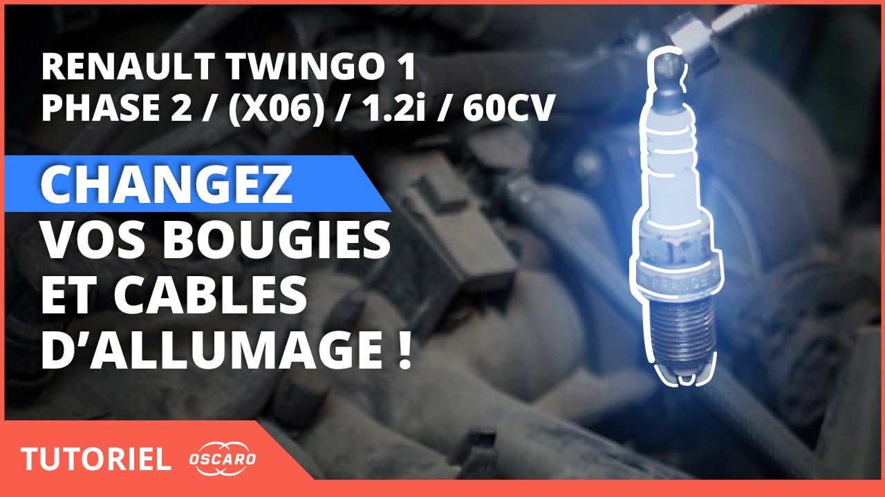 Comment changer les bougies et câbles d'allumage sur Renault Twingo 1 / Phase 2 #bougies #filtre
