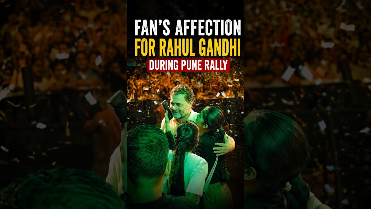 FAN'S affection for RAHUL GANDHI DURING PUNE RALLY!!